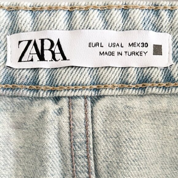 Zara Long Denim Skirt - Picture 3 of 11